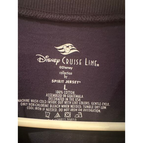 NWT Disney Cruise Line DCL Spirit Jersey Blue Gold Glitter sz L - Picture 2 of 6